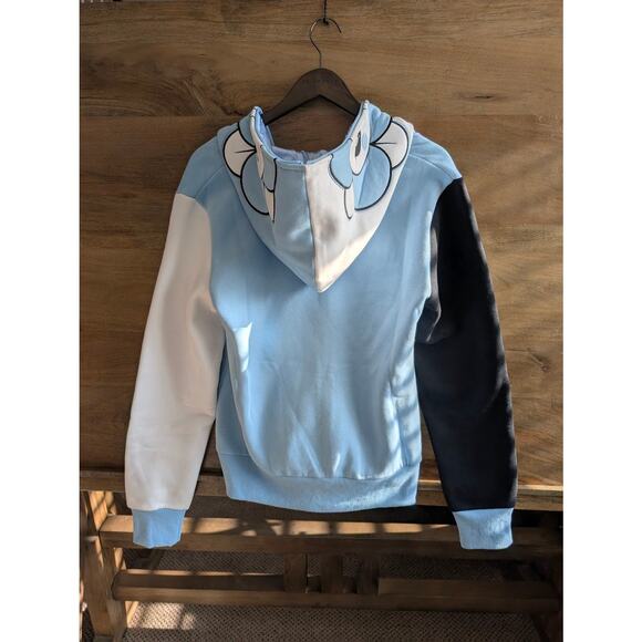 Hellabella Baby Blue Flower Face Hoodie - Picture 3 of 4